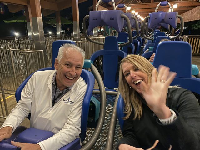 Jim and Colleen Riding the Roller Coaster