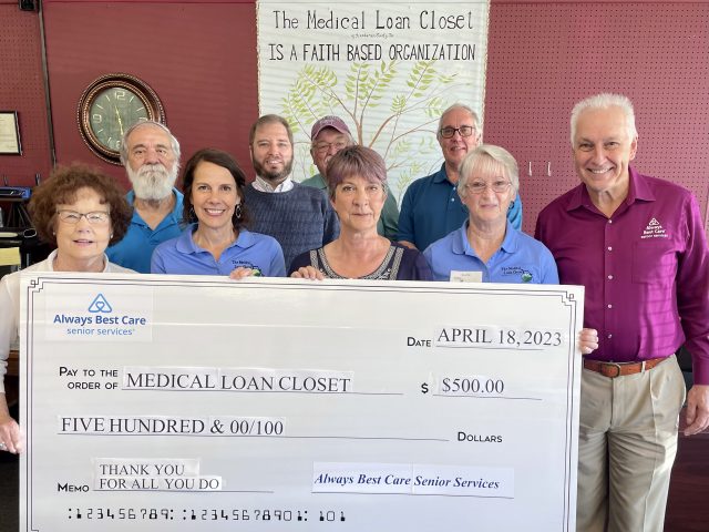 Always Best Care Asheville donates to the Hendersonville Medical Loan Closet