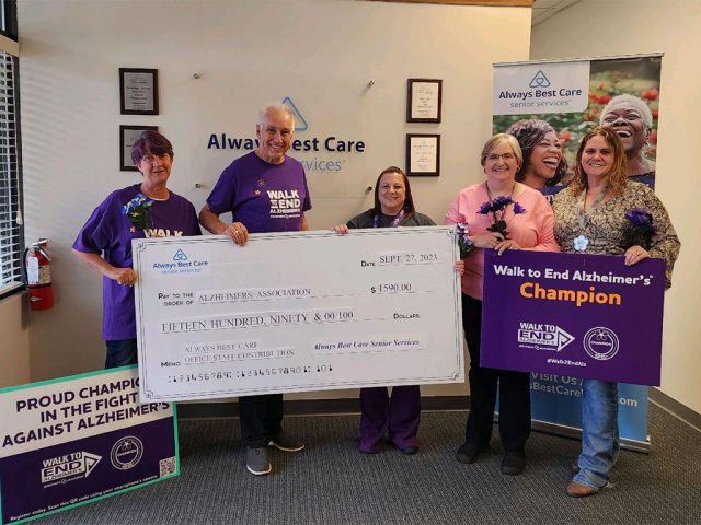 Always Best Care Asheville Raises over $1500 for the Walk to End Alzheimer’s