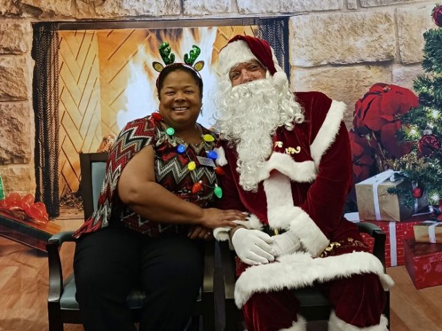 Santa Visits Grand Living in Sugar Land Texas